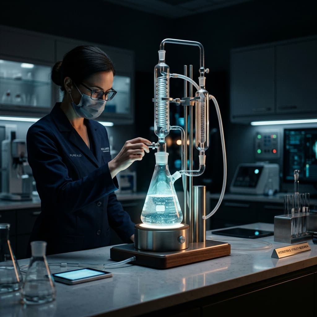 Wissenschaftliches Labor zu gelöstem Wasserstoff